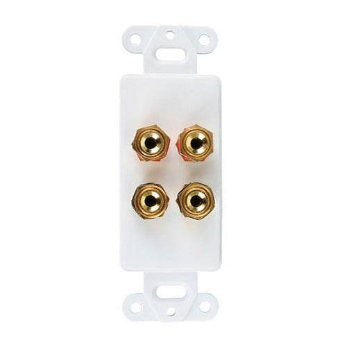 WIREPATH Wirepath WP-DEC-SPK2PR-WH Decora Binding Post Faceplate