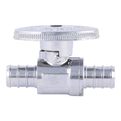 SharkBite 23063LF Carter 1/2 in. Barbed Oval Handle Straight Supply Stop Valve in Chrome Plated