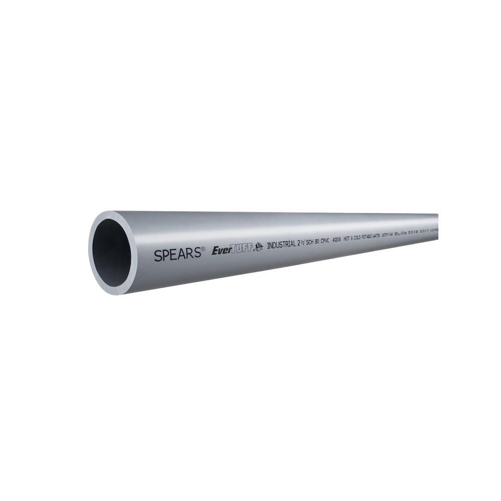 Spears PD-800-020C-10 2 CPVC SCH80 GRAY PIPE 10 FT