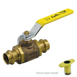 Apollo 77W-146-11-A Ball Valve 77W-140A Bronze 1-1/4 Inch Press 2-Piece Full Port Stainless Steel Trim/Therma-Seal Handle