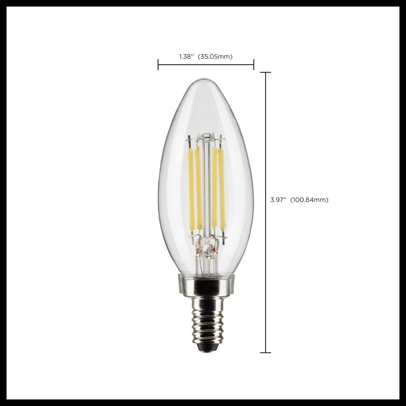 SATCO-NUVO Satco-Nuvo S21827 B11 LED Filament Bulb 5.5W (2-Pack)