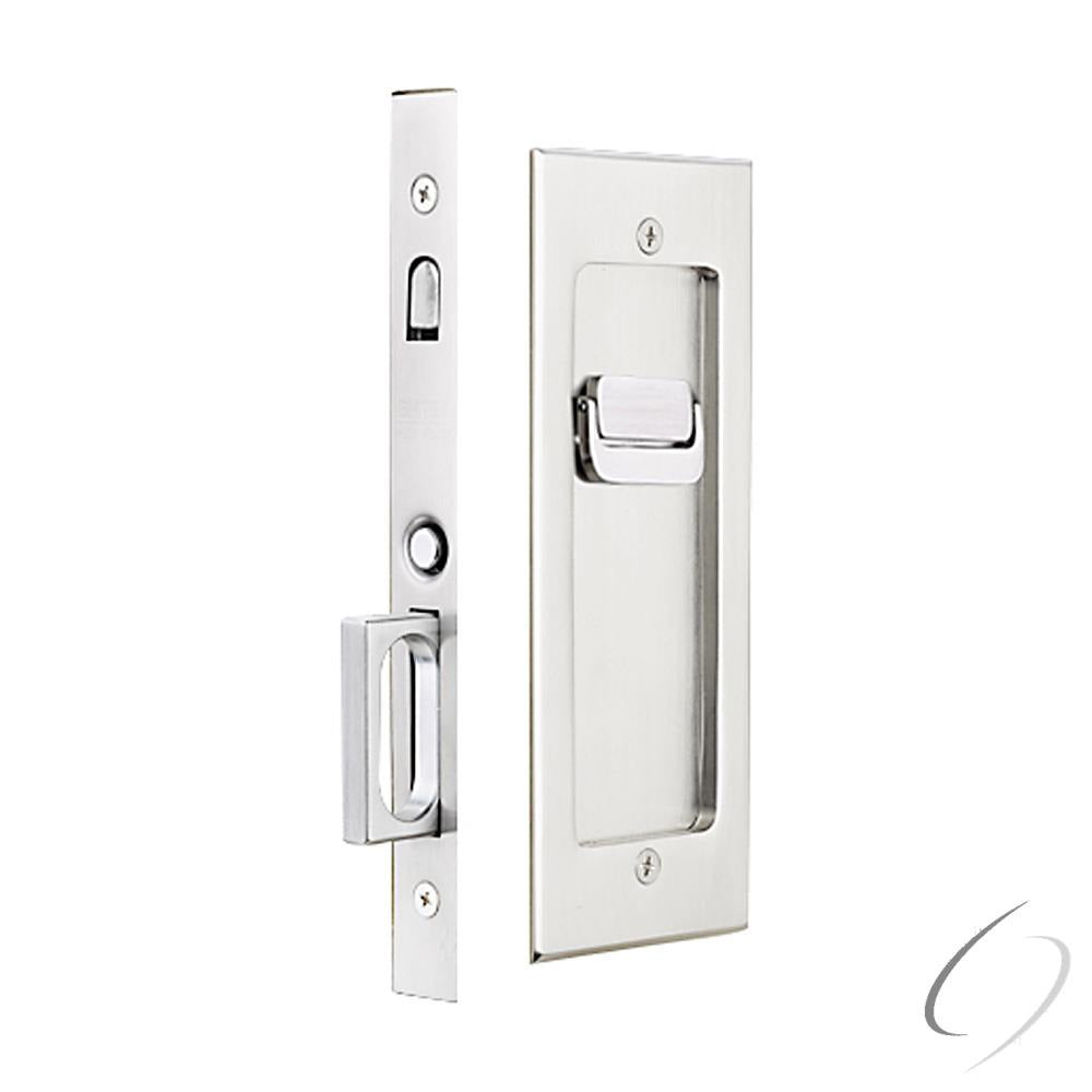 EMTEK Emtek 2115US15138 Pocket Door Mortise Lock Satin Nickel