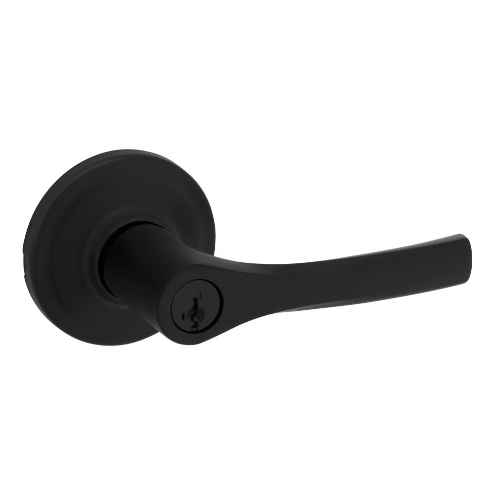 KWIKSET Kwikset 405HYL-514S Henley Lever Entry Lock Matte Black
