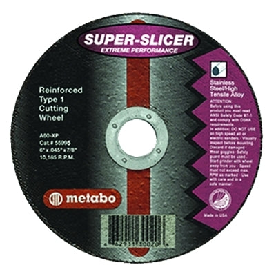 Metabo 655994000 Cutting Wheel 4 1/2 inches Dia .045 inches Thick 60 Grit Alum Oxide