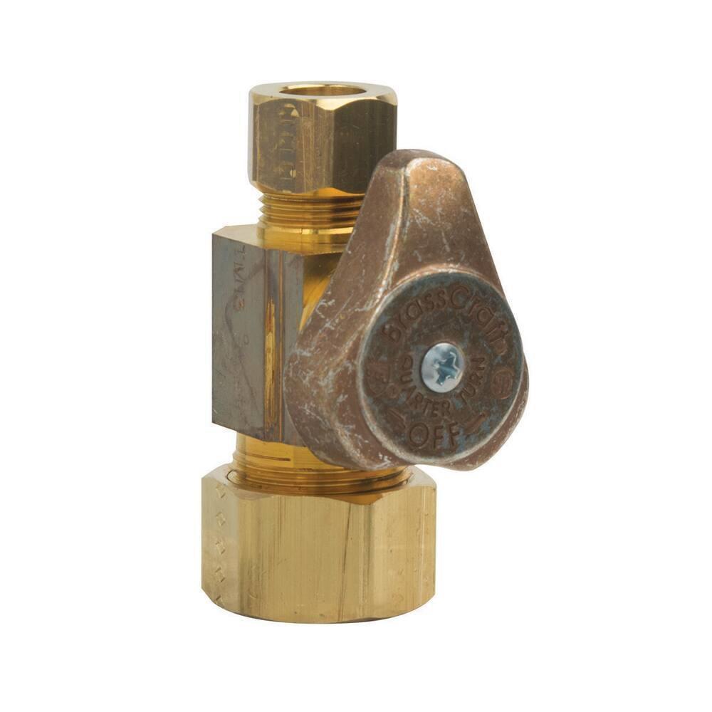 BrassCraft G2CR14XR Compression x OD Compression Lever Handle Straight ...