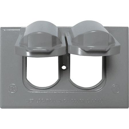 SOUTHWIRE Southwire WCH1DUP-UPC Weatherproof Duplex Cover with Spring Loaded Lid (1-Gang Horizontal)