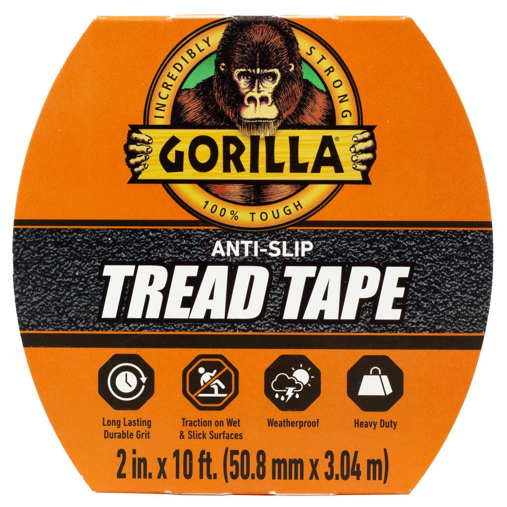 GORILLA GLUE Gorilla Glue 115944 Grip Tape 2 Inch X 10 Feet Black Pvc