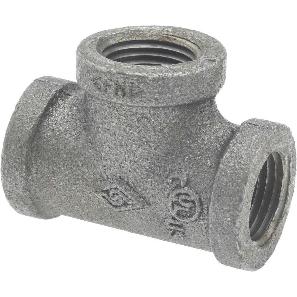 VALUE COLLECTION Value Collection B-TEE05 Black Malleable Iron Tee 1/2 in