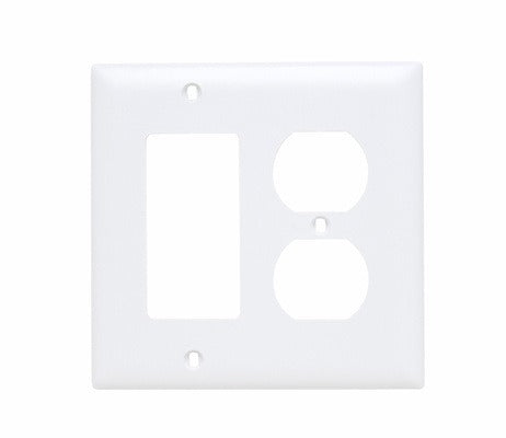 LEGRAND Legrand TP826-W TradeMaster Combination Wallplate 2-Gang 4.7 in