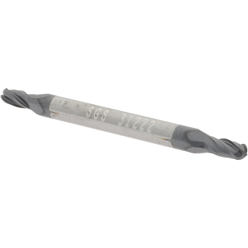 KYOCERA SGS PRECISION TOOLS Sgs 31222 Ball End Mill 0.0938 in 4 Flute Solid Carbide
