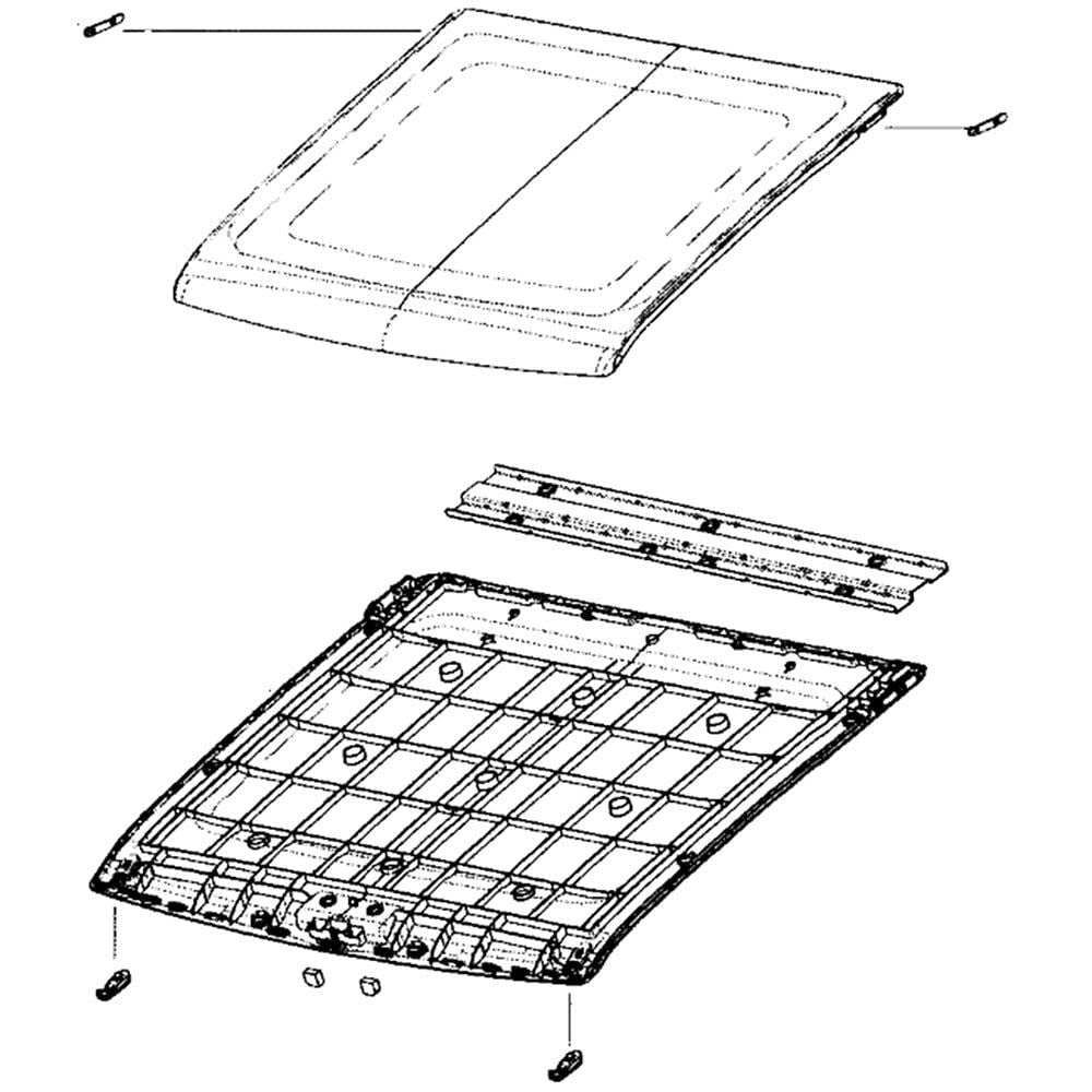 SAMSUNG Samsung DC97-17133B Washer Lid Assembly