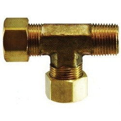 MIDLAND INDUSTRIES Midland Industries 26280 Brass Run Tee 3/8 Comp X Mip