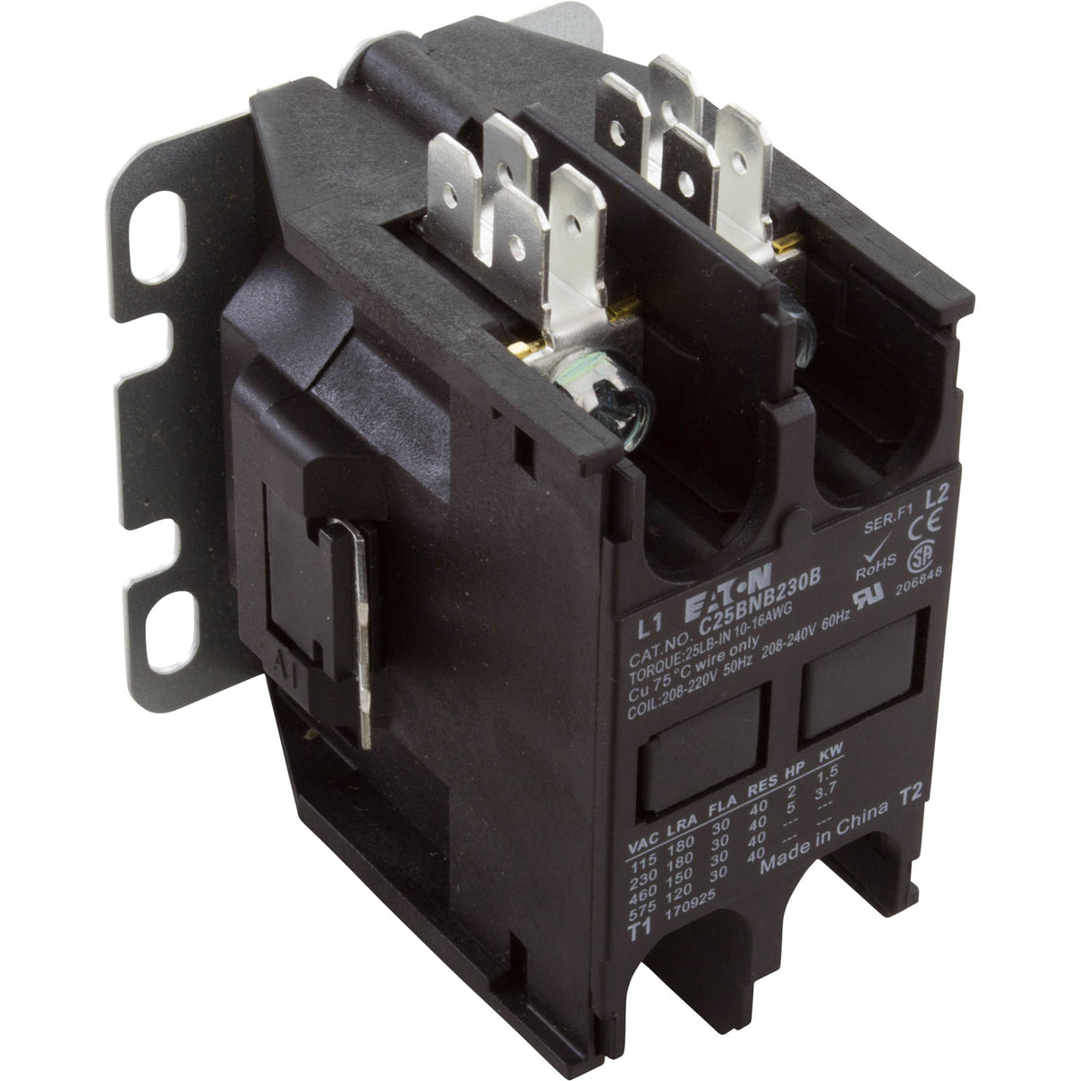 Coates 21000650 Contactor Double Pole 35A 240V