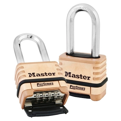 Master Lock 1175DLH ProSeries Resettable Combination Padlock 3/8 in dia x 15/16 in W x 2-1/16 in H Shackle Brass