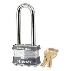 Master Lock 1LJ Laminated Steel Padlock with .3125 in. Shackle with .75 Vertical Clearance