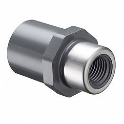 Spears 878-072SR Adapter Reducing Stainless Steel Collar 1/2 x 1/4 Inch PVC Spigot x SR FIPT Schedule 80