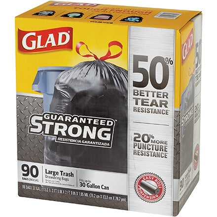 BSC PREFERRED Bsc Preferred GLAD30DSB Drawstring Trash Bags 90/case