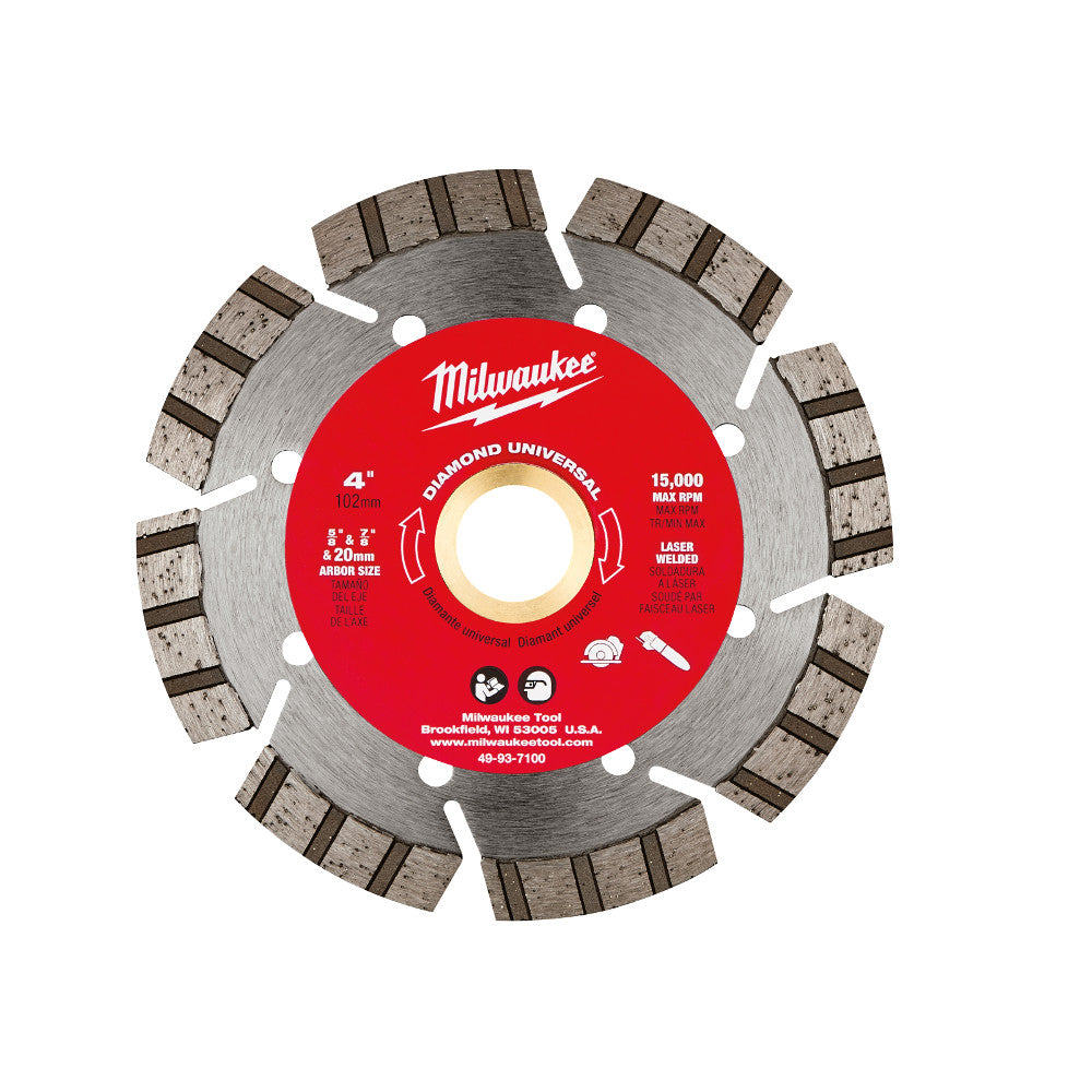 Milwaukee 49-93-7100 Diamond Universal Segmented - Turbo 4 in