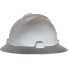 MSA 475369 V-Gard Slotted Protective Hard Hat with Fas-Trac Suspension White Standard