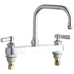 Chicago Faucet 527-ABCP Kitchen Faucet 2 Lever Swing Chrome Plated Lead Free