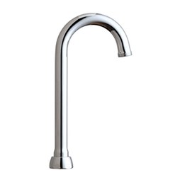 Chicago Faucet GN1AJKABCP Spout Ridged/Swing Gooseneck 8x3 Chrome Plated Lead Free