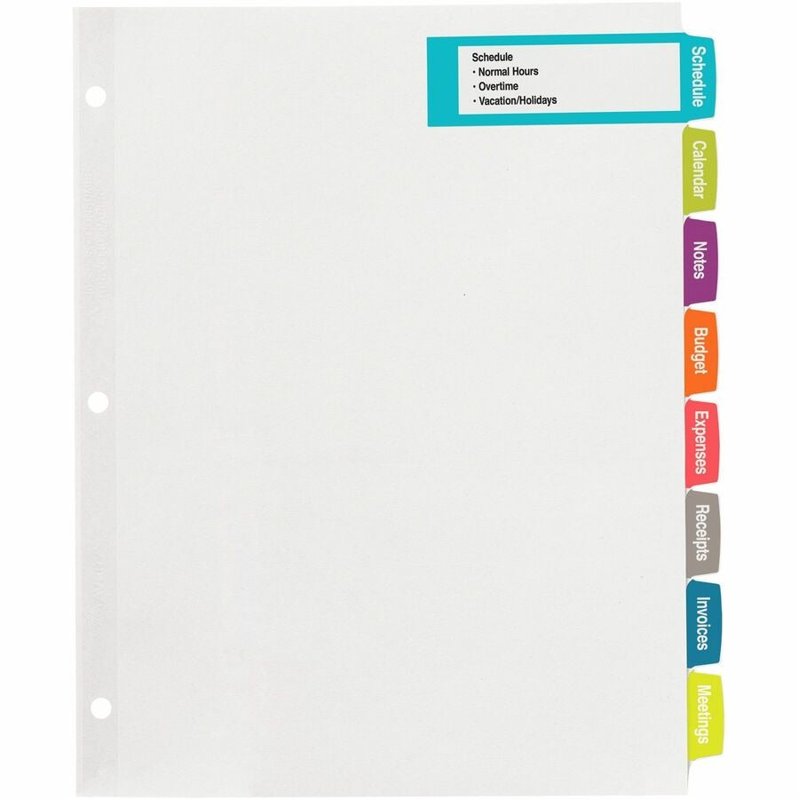 AVERY Avery AVE14441 Big Tab Printable Large Dividers 8-Tab 20-Pack