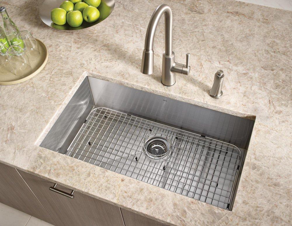 Moen G18180 1800 Series 31 x 18 in. No Hole Stainless Steel Single Bowl Undermount Kitchen Sink