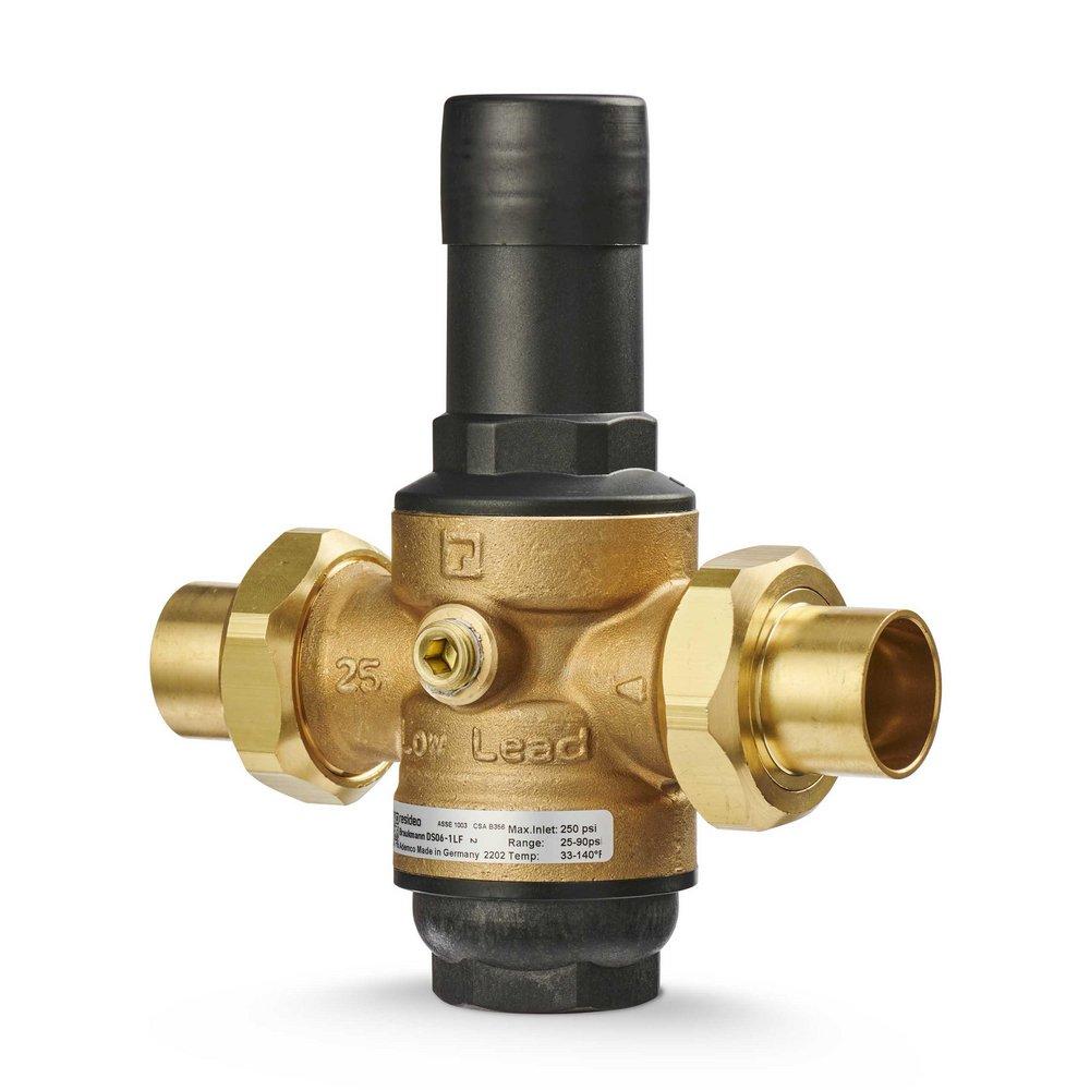 Resideo DS06-101-DUS-LF Pressure Reducing Valve 3/4 in Bronze Plastic Stainless Steel FNPT x Double Union Sweat