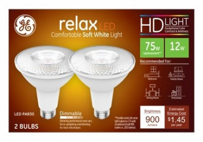 GE G E Lighting 43096 PAR30 Led Bulb 12W 2700K 2 Pack