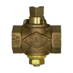 AY McDonald 4210-166 Gas Valve Square Head Plug with Top Check 1-1/2 Inch Female NPT Brass Natural Gas or Propane 10554-112