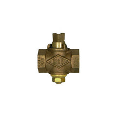 AY McDonald 4210-166 Gas Valve Square Head Plug with Top Check 1-1/2 Inch Female NPT Brass Natural Gas or Propane 10554-112