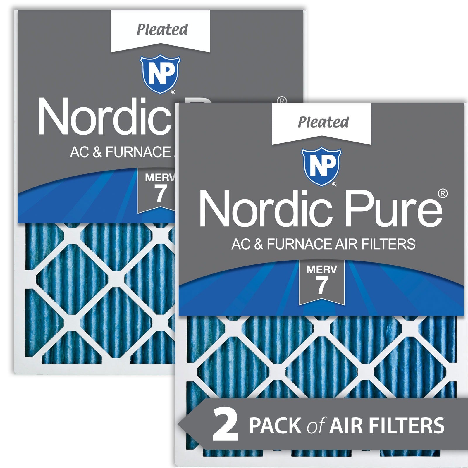 NORDIC PURE Nordic Pure 10x30x1M7-2 Pleated Merv 7 Air Filter 2 Pack