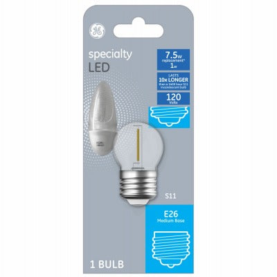 GE G E Lighting 93129012 C7 S11 Night Light Led Bulb 1W