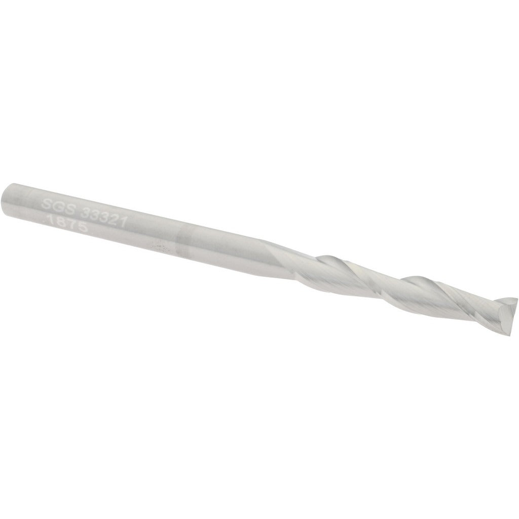 KYOCERA SGS PRECISION TOOLS Sgs 33321 Square End Mill 3/16 in 2 Flute Solid Carbide