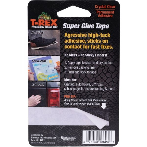 DUCK Duck DUC286853 T-Rex Double Sided Super Glue Tape (15 ft x 0.75 in) 286853