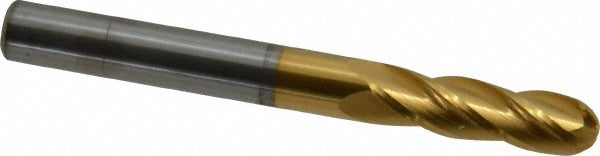 HERTEL Hertel E6060020 Ball End Mill 0.3125 in 4 Flute Carbide Tin