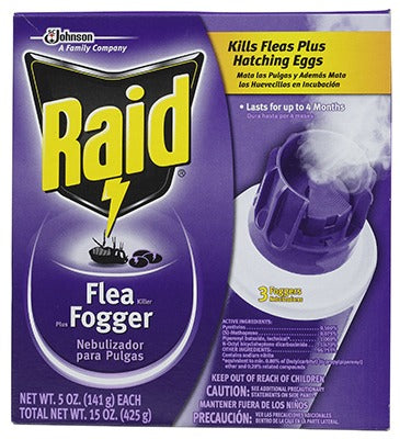 SC JOHNSON S C Johnson Wax 41654 Flea Killer Plus Fogger 5 Oz 3 Pack