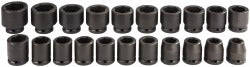 PROTO Proto J72103M Impact Socket Set 21 Pc 3/4 Drive Metric