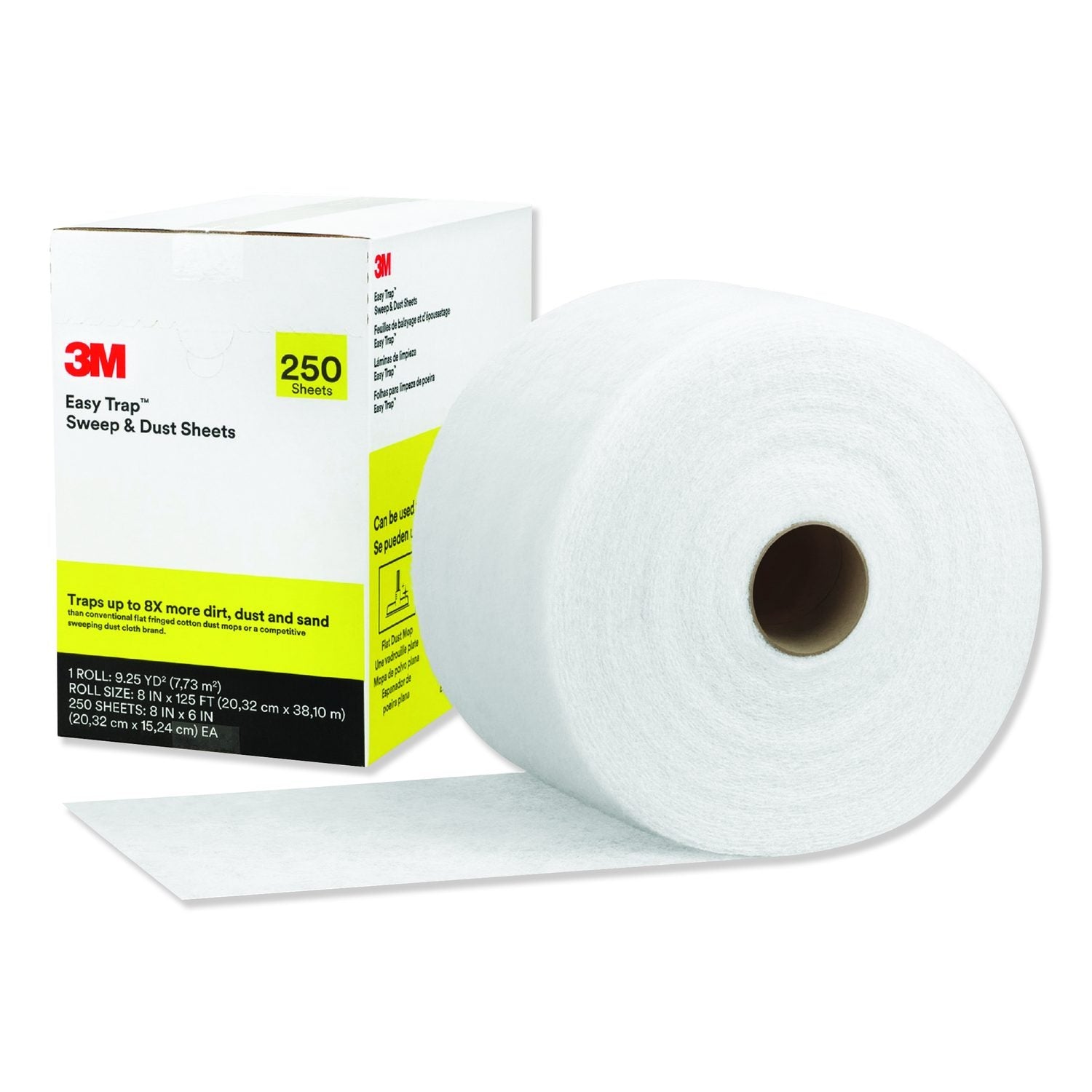 3M 3M MMM55654W Easy Trap Duster 8 in x 125 ft (250 Sheets)