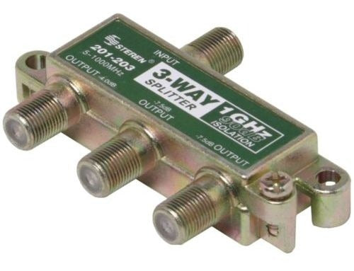 STEREN Steren 201-203 3-way F-type Coaxial Splitter 1 Ghz