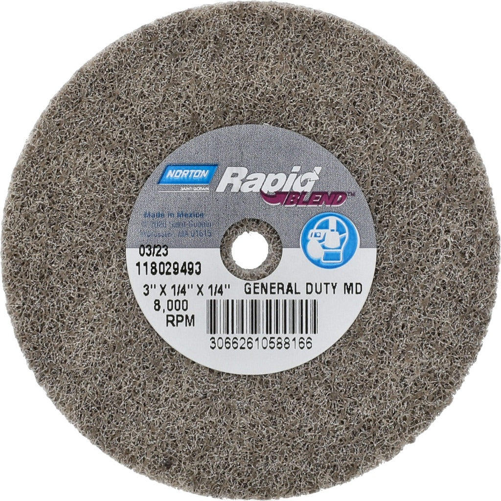 NORTON Norton 66261058816 Deburring Wheel 3 in Aluminum Oxide