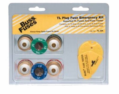BUSSMANN Cooper Bussmann TL-EK Time Delay Plug Fuse Kit 6 Piece