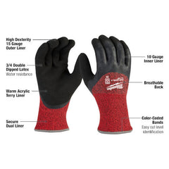 Milwaukee 48-73-7943 Cut Level 4 Winter Dipped Gloves XL