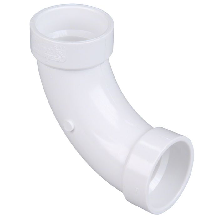 LESSO Lesso LP304-040 PVC DWV Long Sweep Elbow 90� (4-inch Hub x Hub)