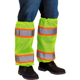 ERGODYNE Ergodyne 29093 Hi-vis Leg Gaiters Lime Ansi Class E
