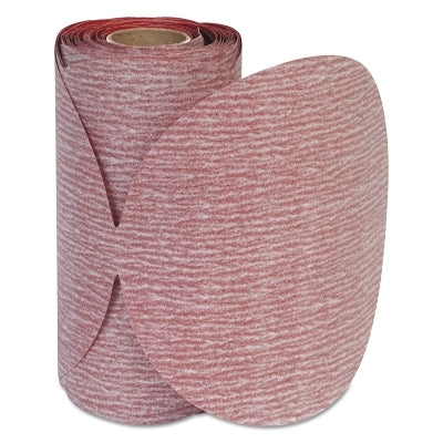 Carborundum 5539518172 Premier Red Aluminum Oxide Dri-Lube Paper Discs 6 inches P100 Grit Roll