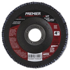 Carborundum 5539563929 Premier Red Zirconia Alumina Type 27 Fat Boy Flap Disc 4-1/2 Inch Diameter 40 Grit 7/8 Inch Arbor 13300 RPM