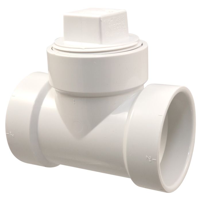LESSO Lesso LP444X-015 PVC DWV Cleanout Tee Hub x Hub 1-1/2 inches