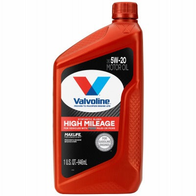VALVOLINE Valvoline 609506 Sae 5W20 High Mileage Motor Oil 1 Qt 6 Pack