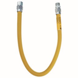 Dormont 30C-3131-36 Gas Connector 1/2 x 36 Inch MIP 304 Stainless Steel Yellow